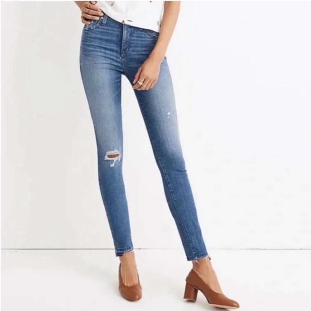 Madewell 10" High-Rise Skinny Jeans, Drop Step-Hem, Women's Size 30